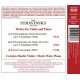 Stravinsky CD Works for violín and piano