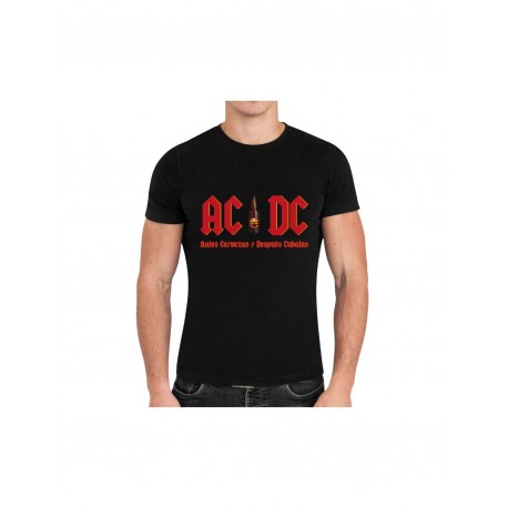 AC DC Camiseta Antes cervezas después cubatas Talla M