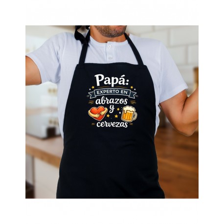 Papá experto en abrazos y cervezas DELANTAL