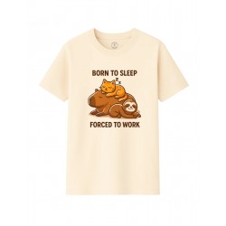 Born to sleep forced to work CAMISETA 3XL